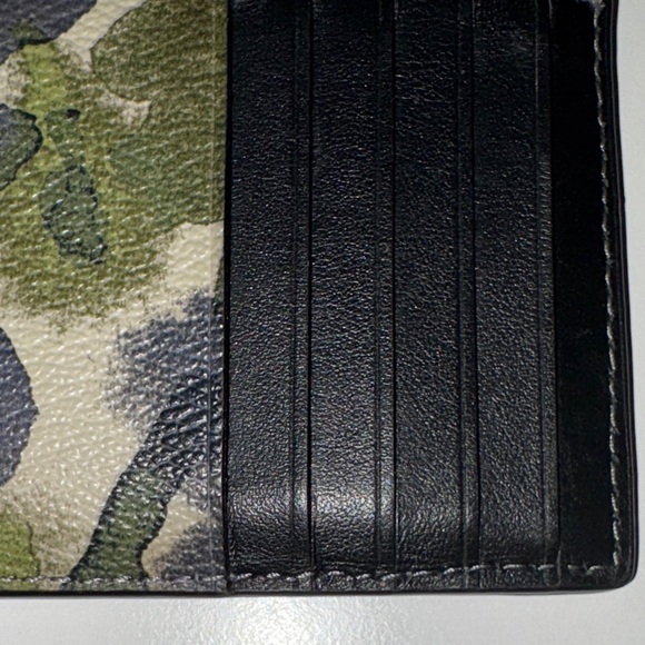 Coach Green Watercolor Script Zip Card Case - Picture 6 of 10